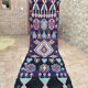 Vintage Boucherouite hallway runner: Moroccan Berber rug