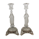 Duo of religious candle holders Val Saint Lambert – Circa 1900