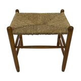 Vintage Stool Danish Papercord Rope Stool Mid Century Ottoman
