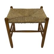 Tabouret vintage en corde de papier danois tabouret ottoman du milieu du siècle