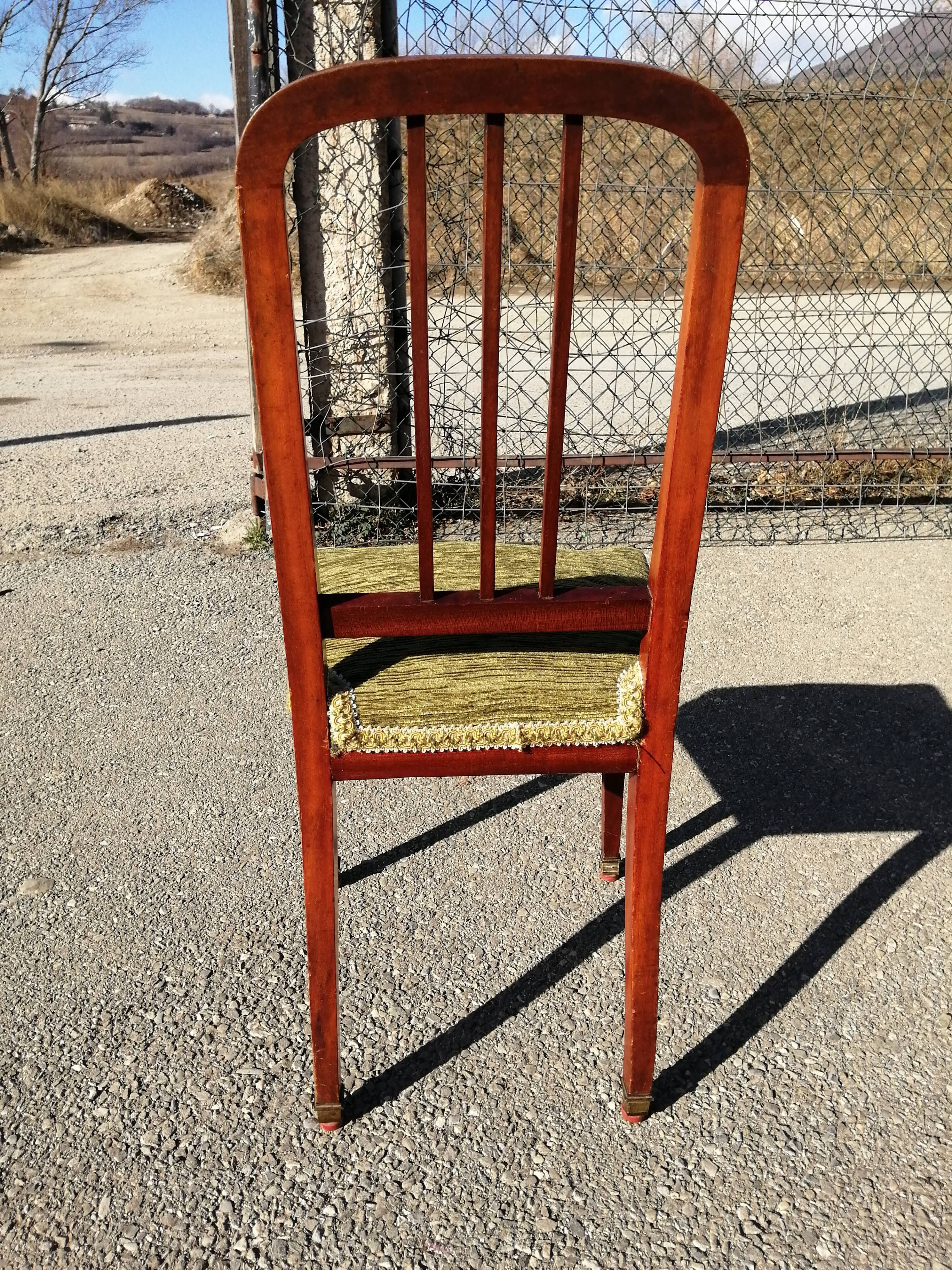 Coiffeuse et chaise en acajou blond Art Déco 1930