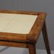 Vintage plant stand side table wood & ceramic 1950s
