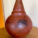 Handmade terracotta sake bottle vase