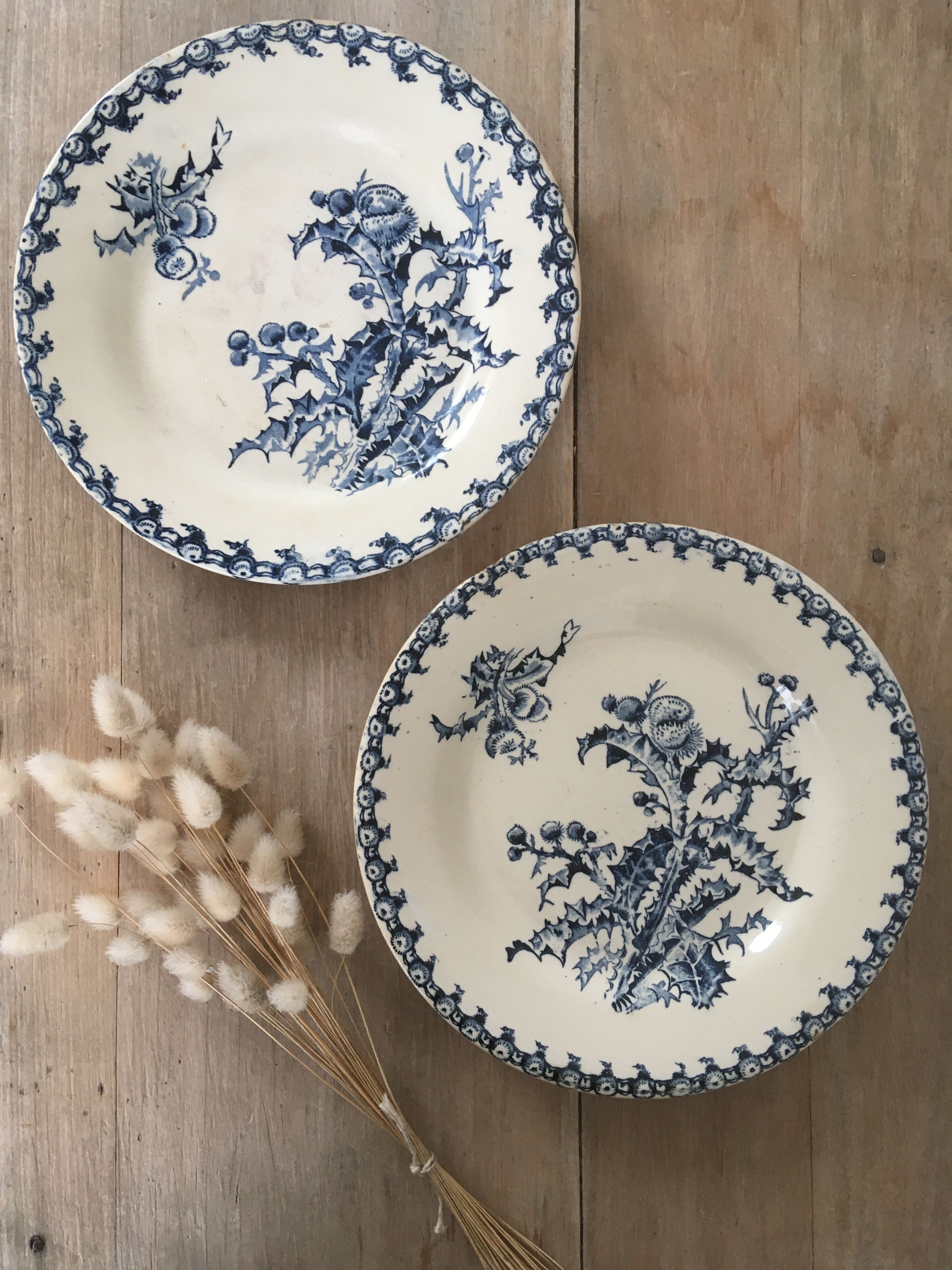 Flat plates iron earth Gien Thistles