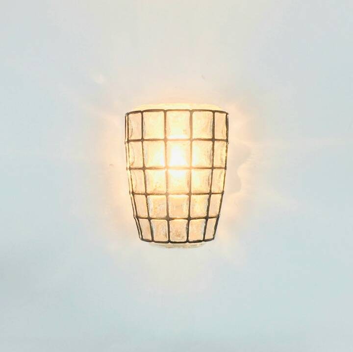 Applique murale en verre de style mid-century moderne de Limburg, Allemagne, années 1970.