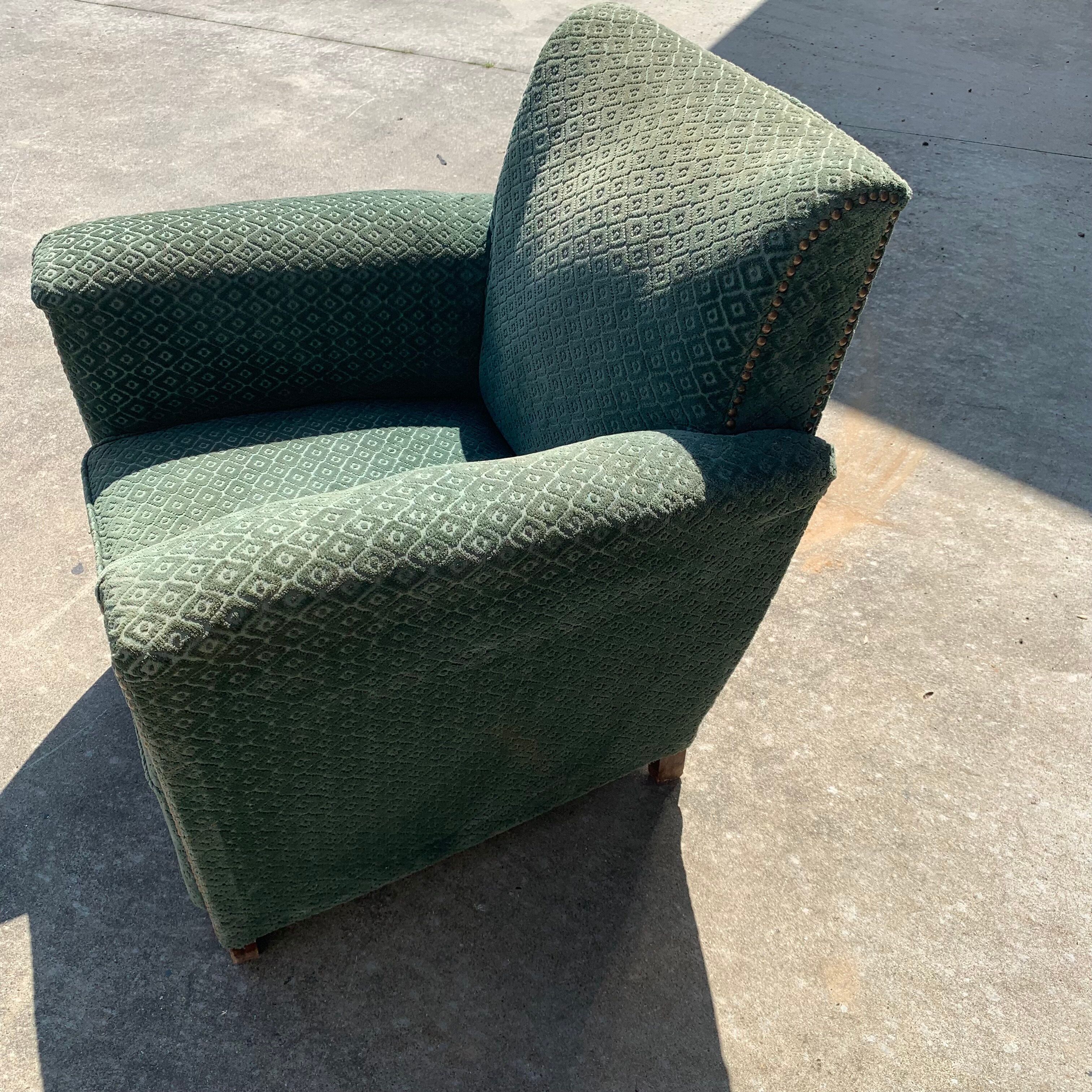 Velvet club chair