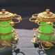 Porte cigares en opaline verte (uranium/ouraline) Napoléon III