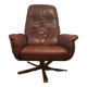 Superb relax armchair in burgundy leather "G Möbel Sweden".
