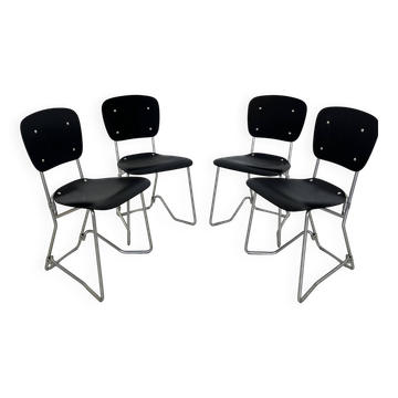 Alu-Flex Dining Chairs by Armin Wirth, 1960s, Set of 4