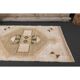 1970s Vintage Turkish Hand-Knotted Wool Cotton Beige Runner Rug 90x391