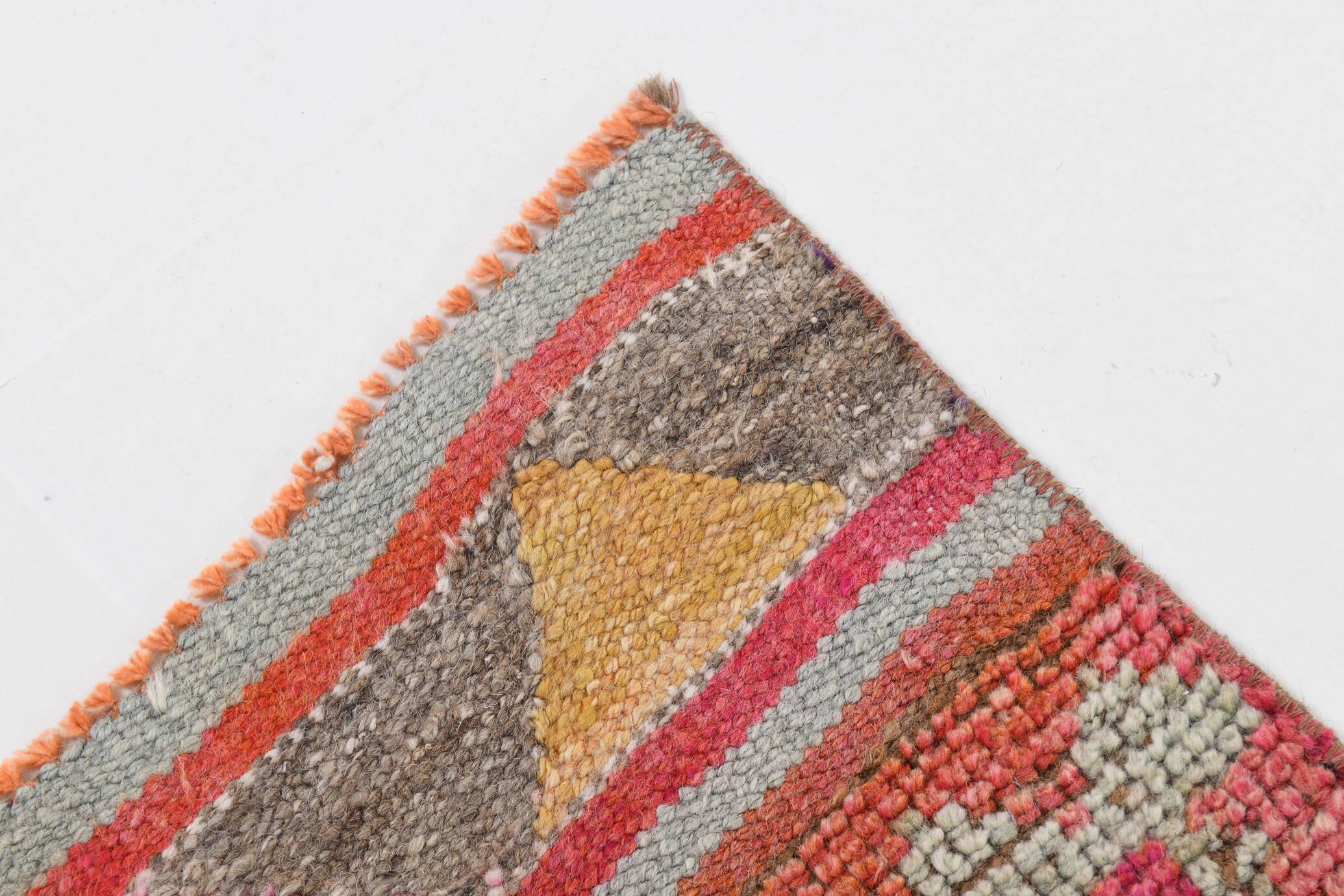 Red & Pink Oriental Vintage Runner Rug, 100x315Cm