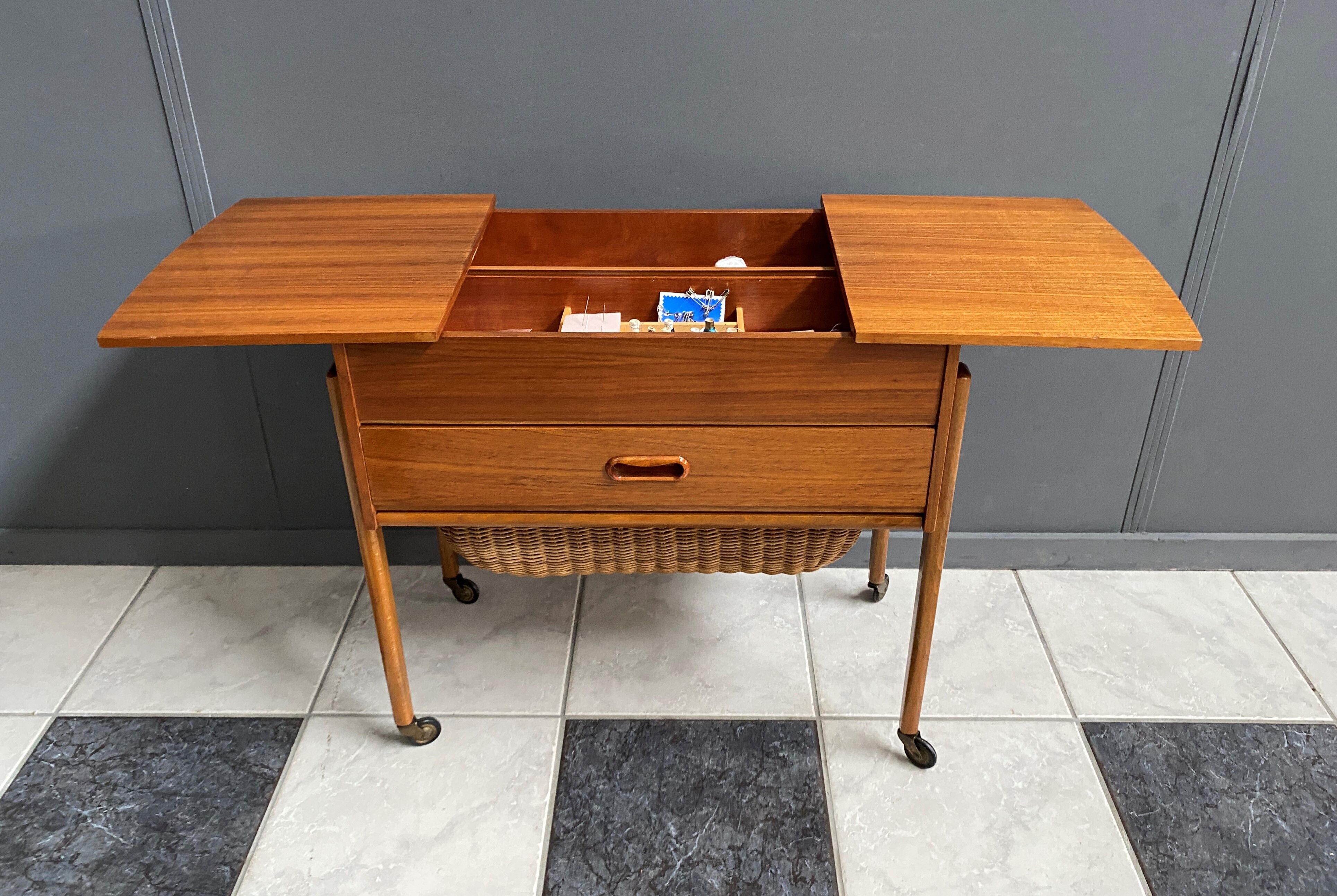 1960s sewing box table