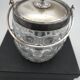 Biscuit, ice cube or candy pot, made of crystal and metal.