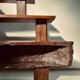 Vintage Brazilian folk art handmade wall cabinet in Cumaru wood, 1960s