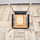 Vintage Leather Chair with Chrome Legs, 1970s, Czechoslovakia