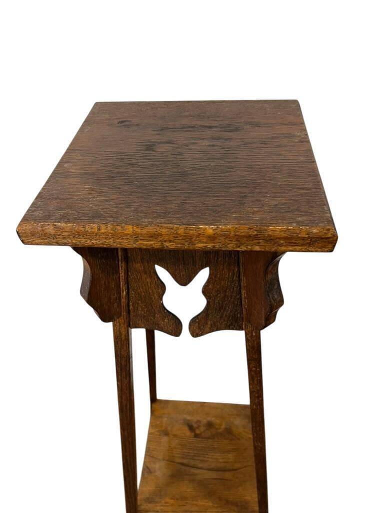 Vintage high side table in wood / plant table / shelf