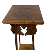 Vintage high side table in wood / plant table / shelf