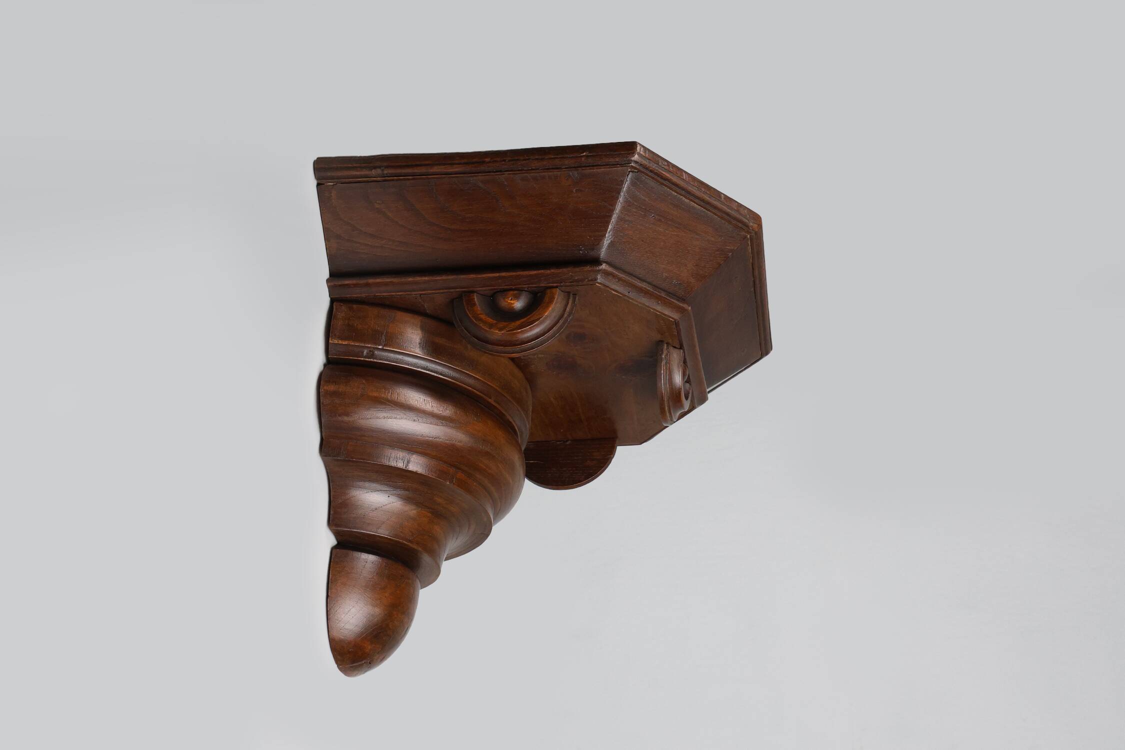 19th Century Art Deco Architectural wall mounted console in oak, France