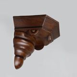 Console murale Art Déco en chêne, France vers 1900