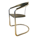 Arrben “Canasta” armchair or chair from the 80s in chrome steel and leather