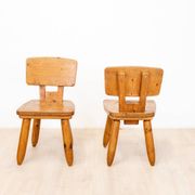 Chaises brutalistes en orme, 1970