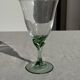 Set of 4 vintage green stemmed glasses H16