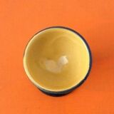 Antique glazed terracotta egg cup