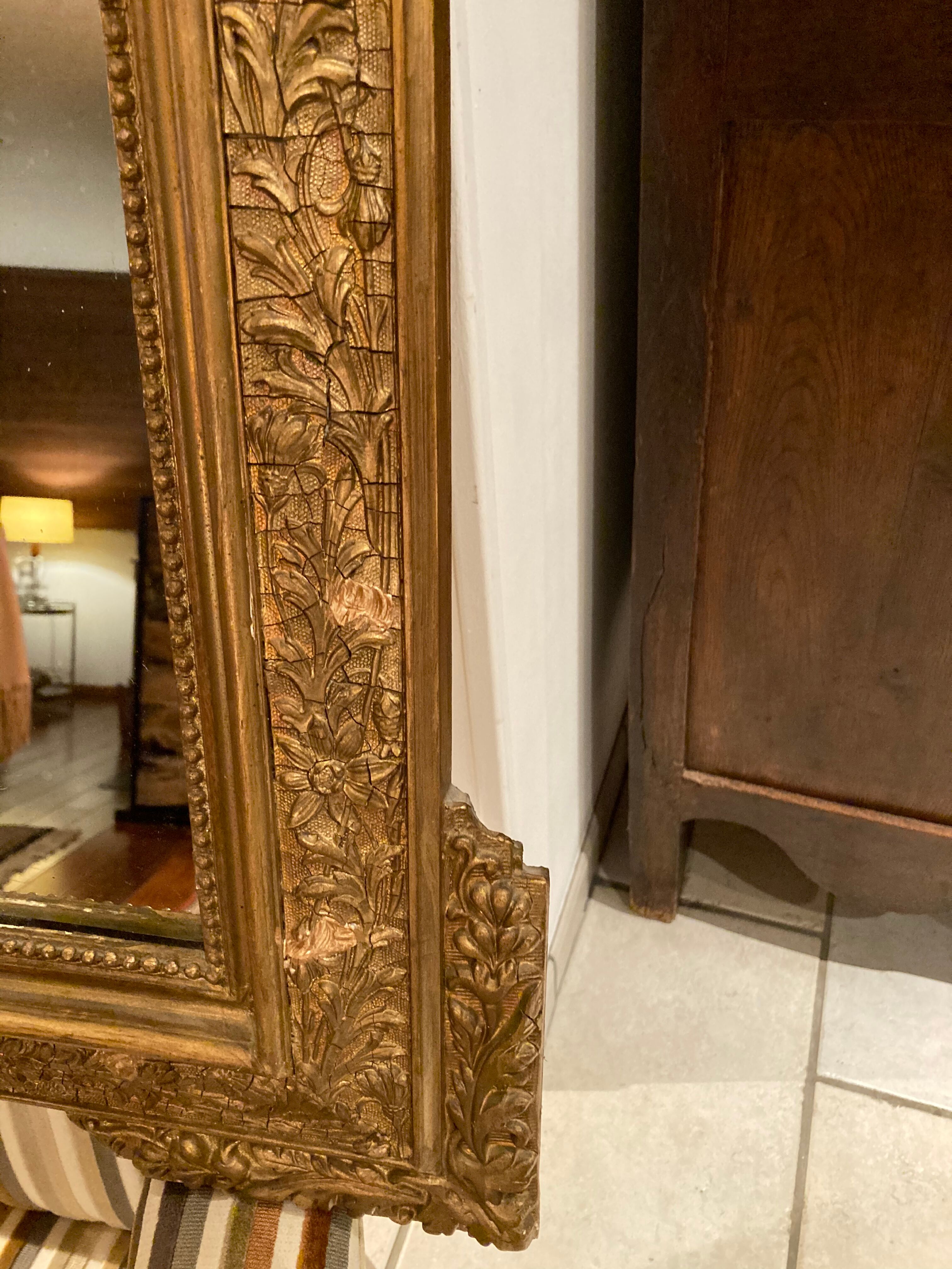 Golden mirror 1900s 73x110cm