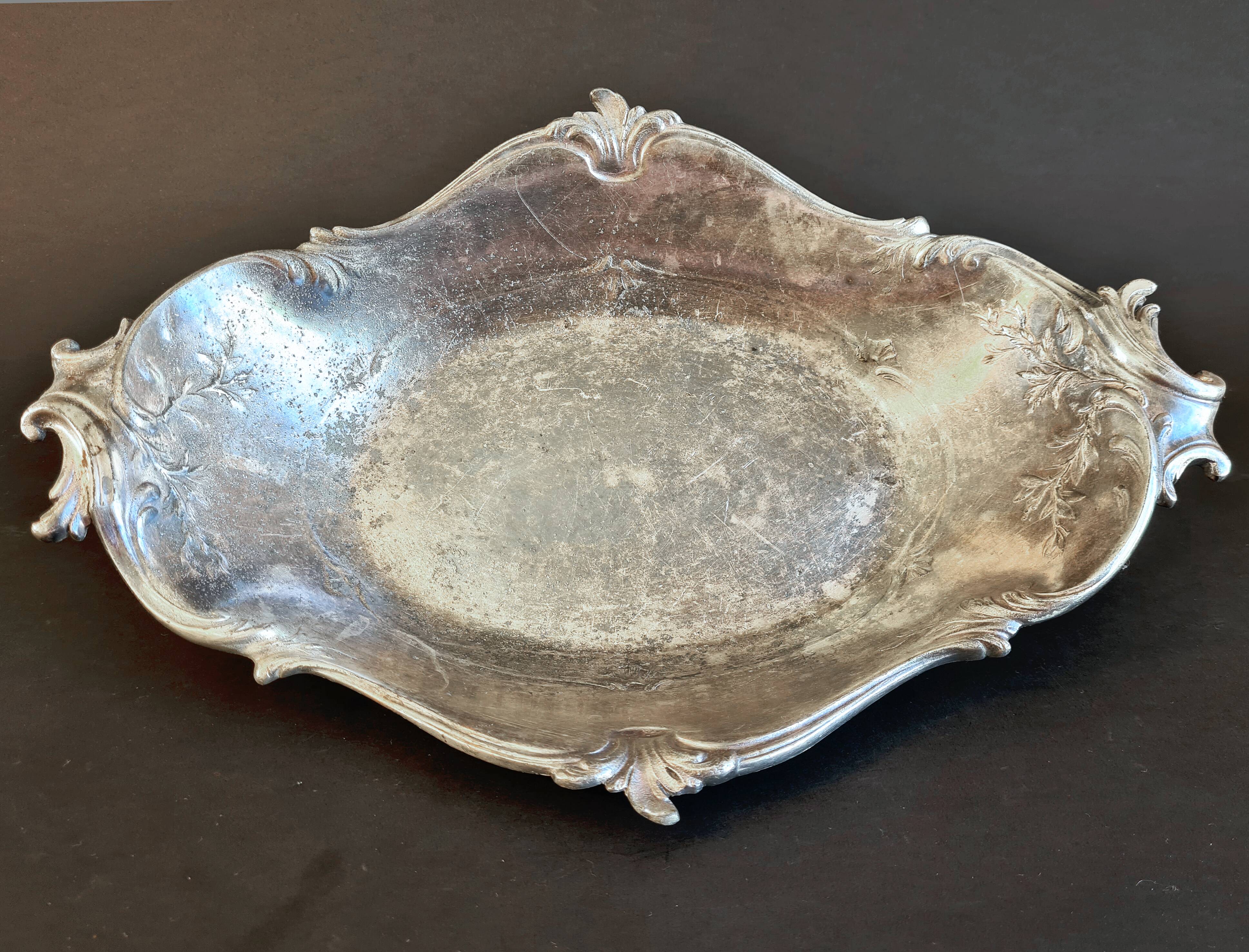 Elegant “Cristofle” Louis XV style bread basket – Gall silver-plated metal