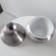Vintage pear ice bucket in brushed aluminum 60s 70s italy