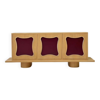 interoknack Retro Vintage Solid Wood Sideboard Cabinet, Designer Entryway S