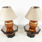 Pair of chic table lamps, 1980s