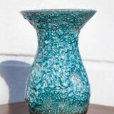Fat lava turquoise vase, turquoise vase, Glacier enamels, blue vase, flower pot, collection