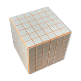 Cube - white/orange