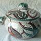 Soupiere ceramic broth vallauris decor vintage fish