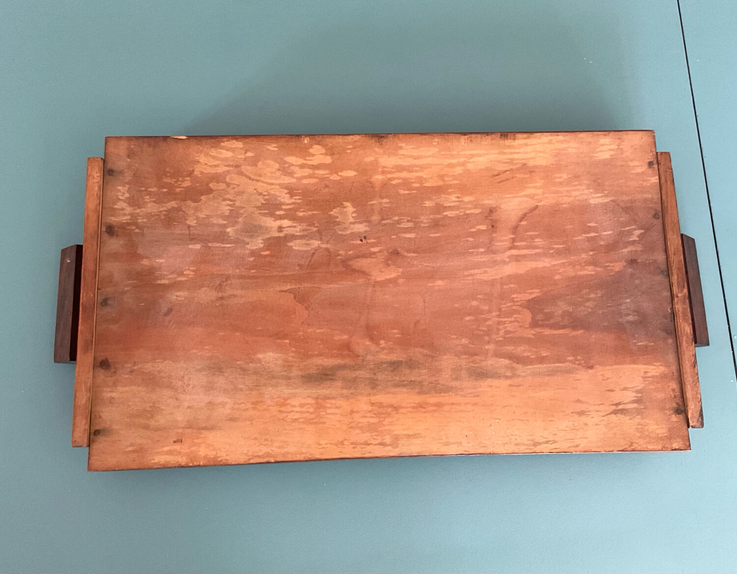 Art Deco walnut plateau