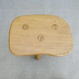 Solid wood tripod stool, 70s