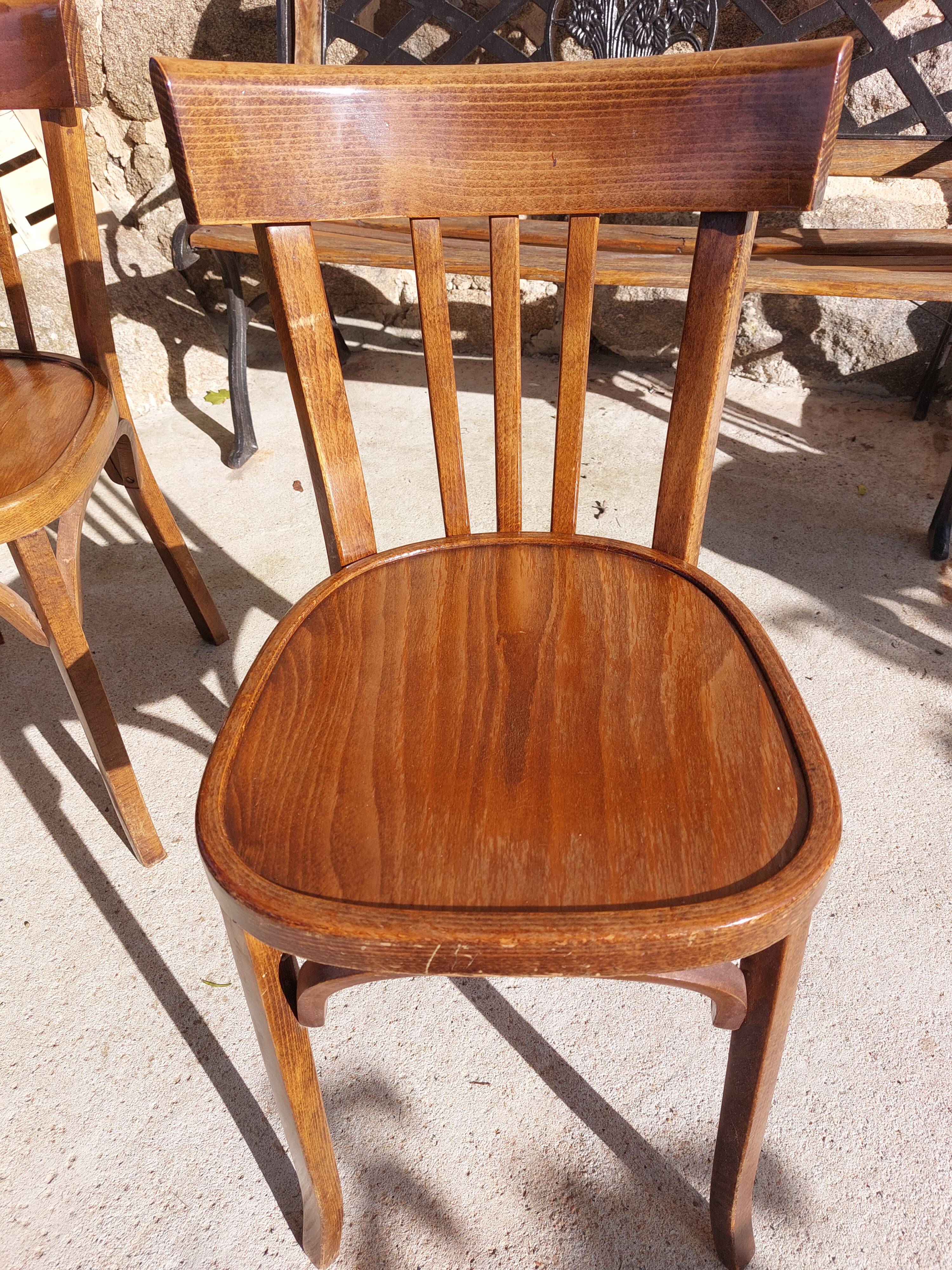 5 vintage Baumann bistro chairs