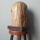 Handcrafted sculpture of the head of Christ in elm.