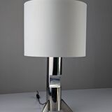 Steel sculpture table lamp