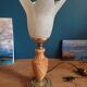 Bedside lamp marble brass tulip glass paste dp 0123259