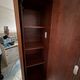 Vintage Mid-Century Wooden Wardrobe with Mirror – 1950s/60s