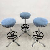 Vintage industrial barstools Ice blue 'Minimalism'