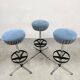 Vintage industrial barstools Ice blue 'Minimalism'