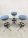 Tabourets de bar industriels vintage Bleu glacier 'Minimalisme'