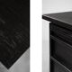 Vintage Mid-Century Danish Modern Minimalist Black Oak Desk with Chrome Base