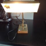 Old brass desk lamp