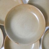 6 Vintage Village Stoneware Soup Plates