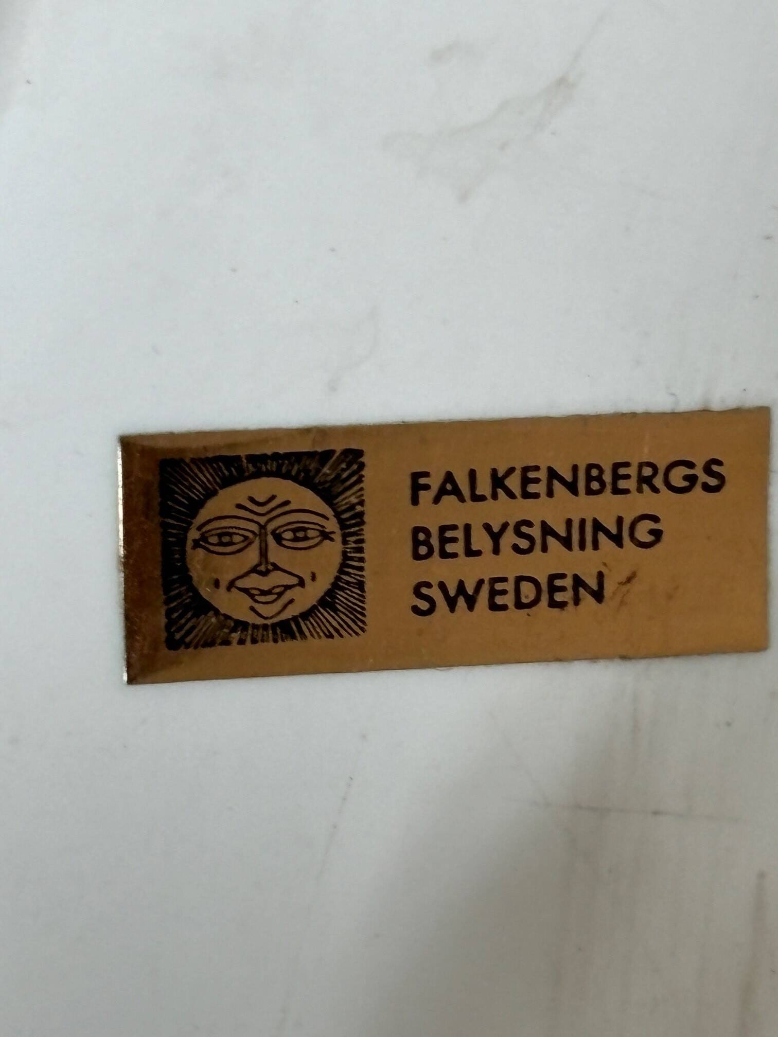 Falkenbergs gold metal suspension - Sweden 70s/80s