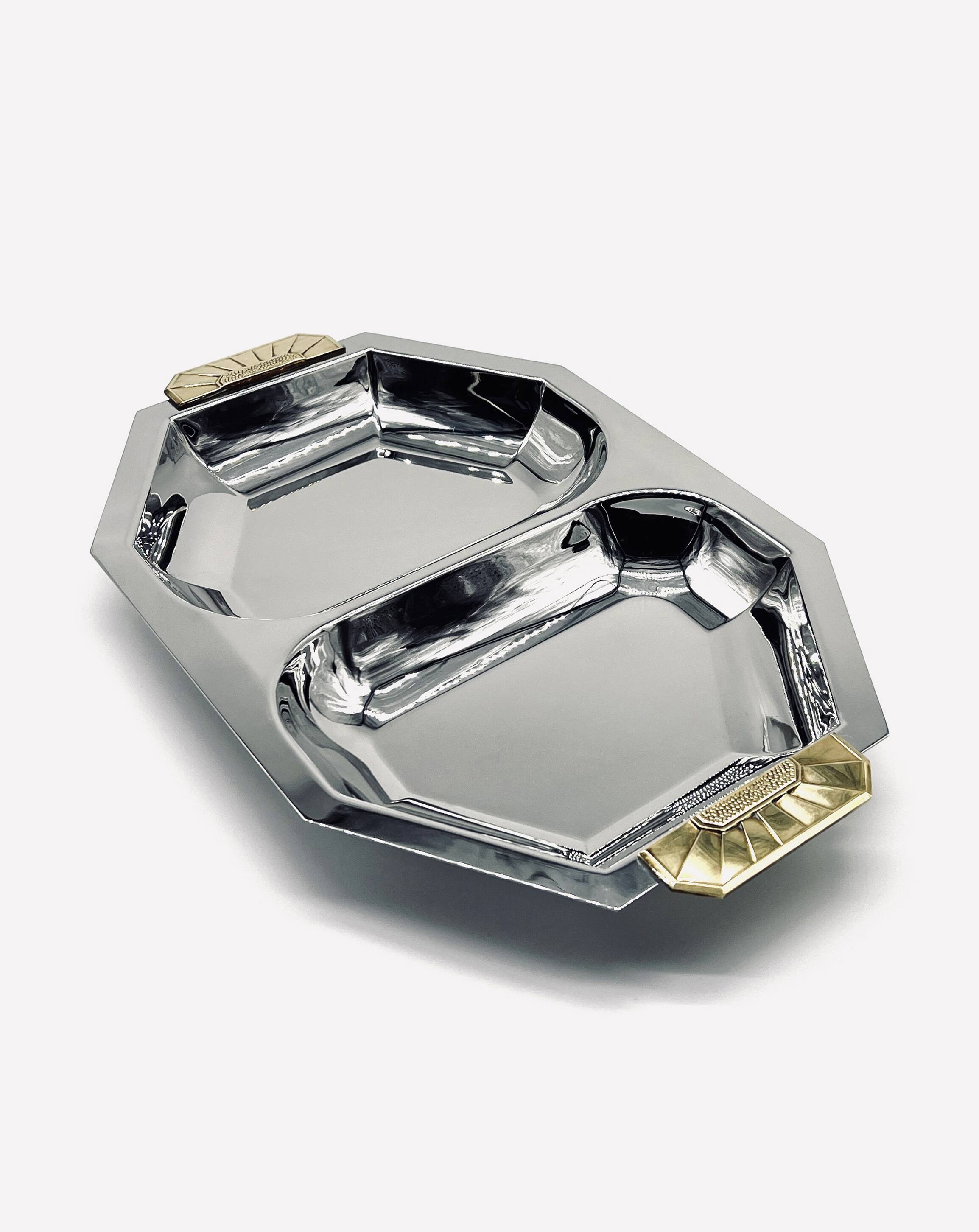 Plat en inox et laiton